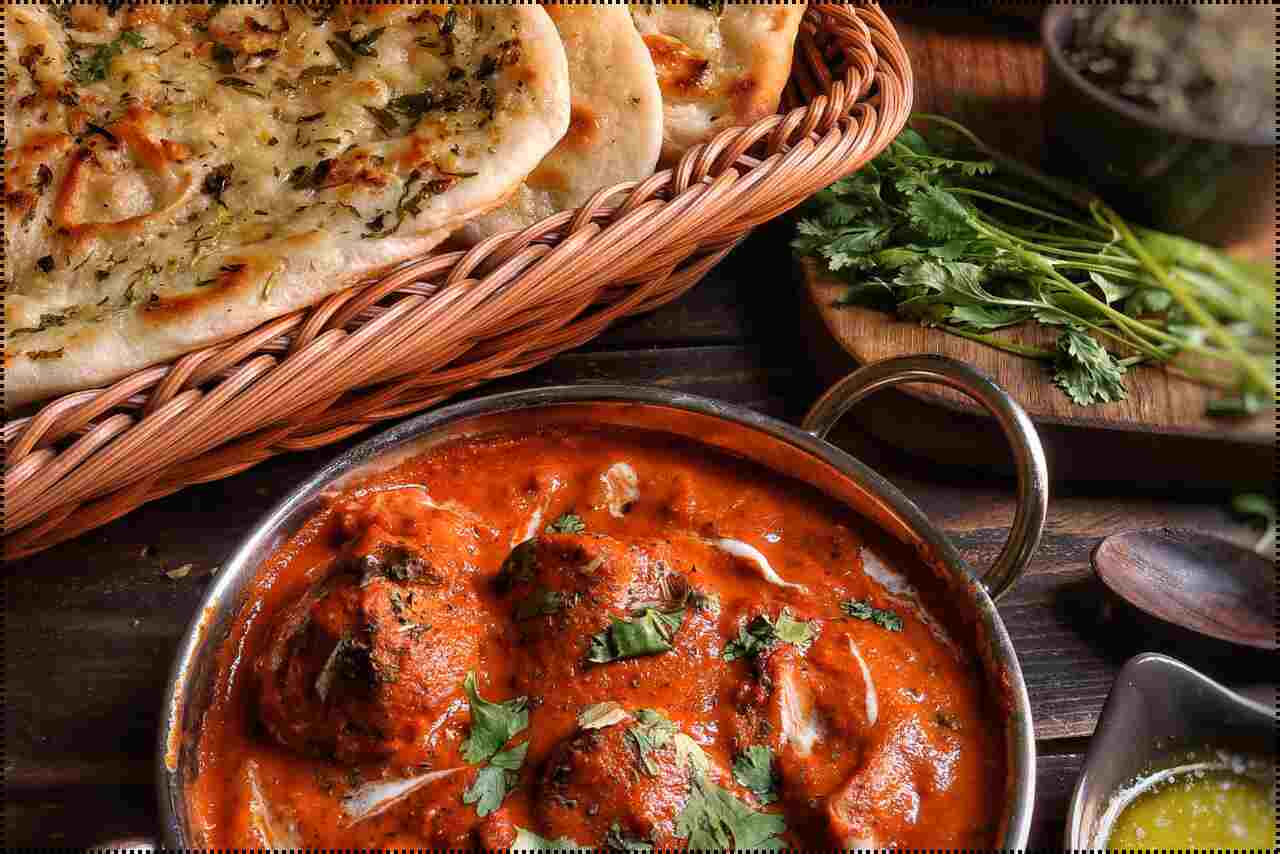 Delicious cooked chiken,meal served on a rustic wooden table